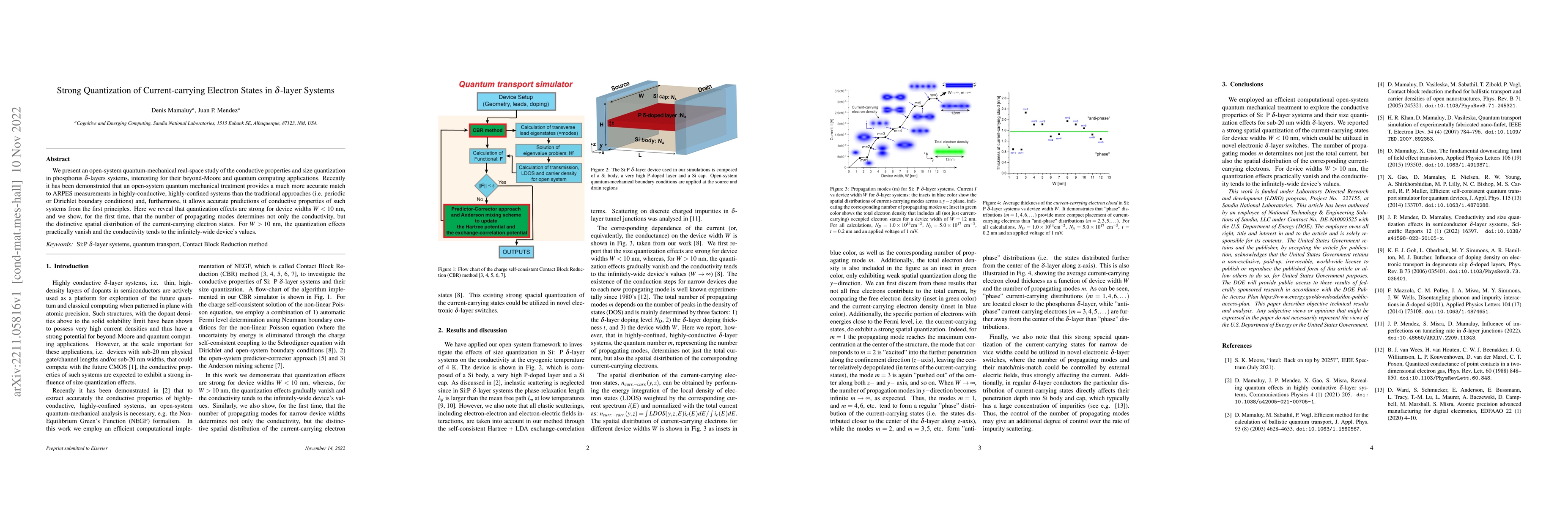 Thumbnail for Strong Quantization of Current-carrying Electron States in
  $\delta$-layer Systems