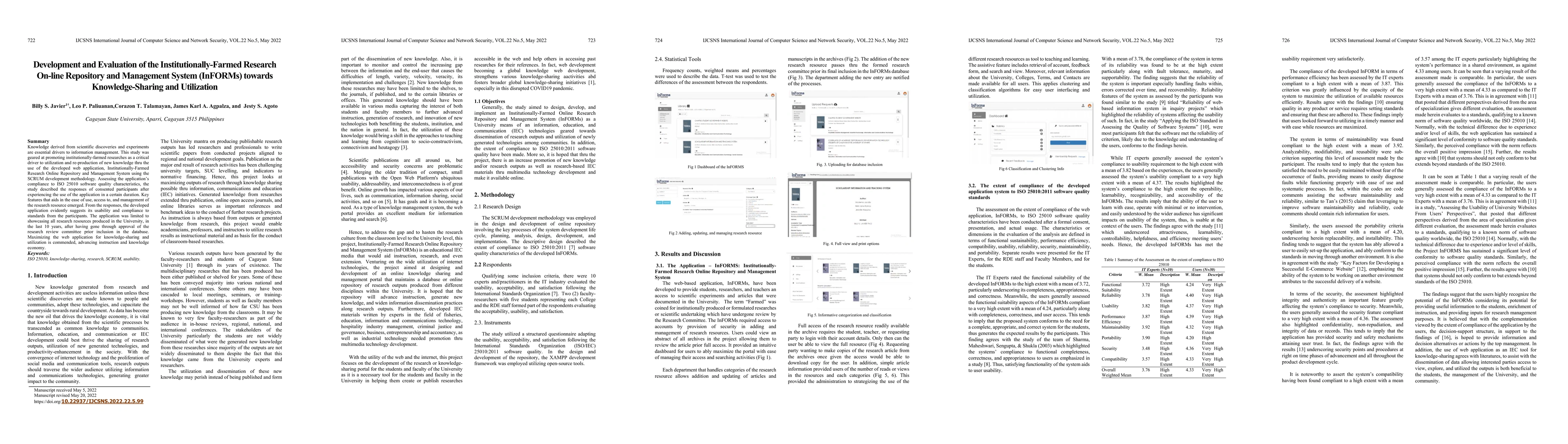 Thumbnail for Development and Evaluation of the Institutionally Farmed Research
  On-line Repository and Management System (InFORMs) towards Knowledge-Sharing
  and Utilization