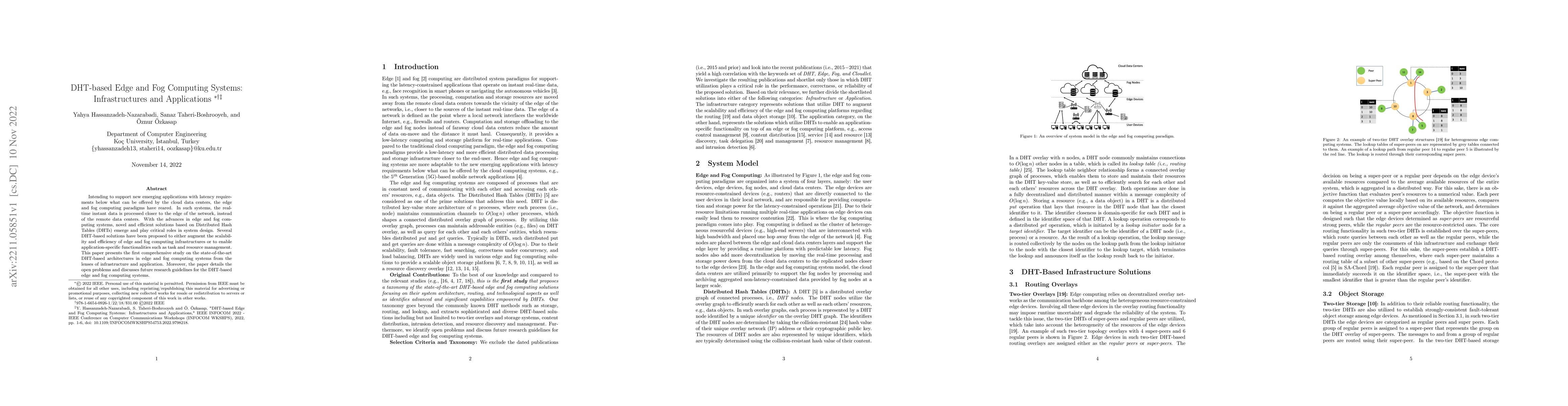 Thumbnail for DHT-based Edge and Fog Computing Systems: Infrastructures and
  Applications