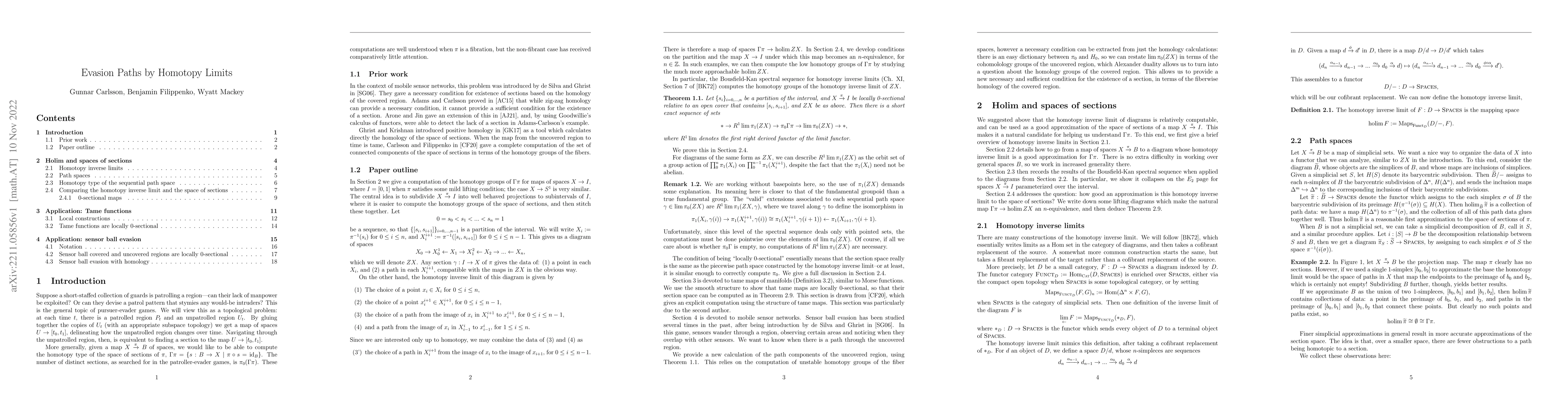 Thumbnail for Evasion paths by homotopy limits