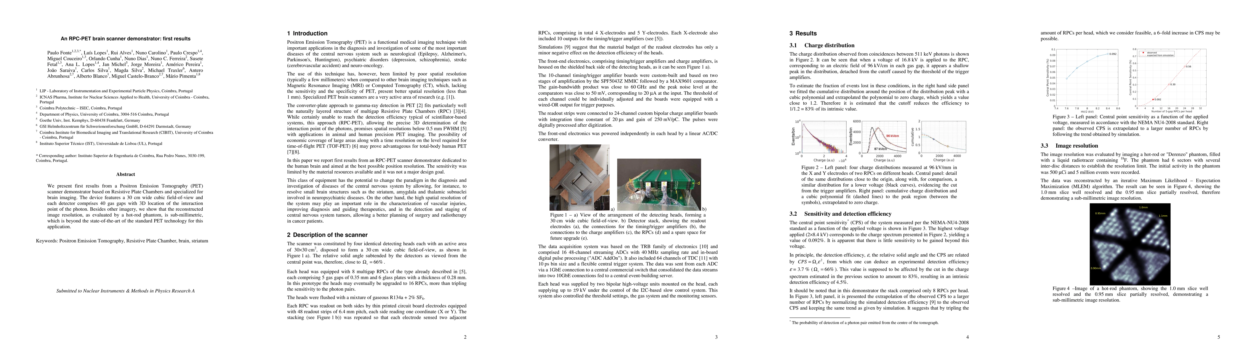 Thumbnail for An RPC-PET brain scanner demonstrator: first results