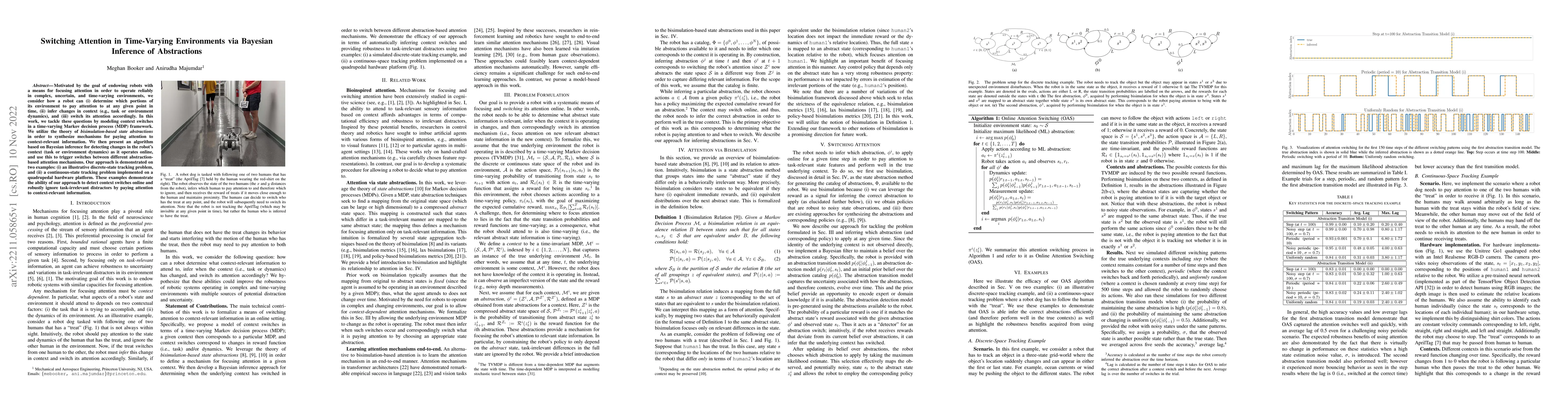 Thumbnail for Switching Attention in Time-Varying Environments via Bayesian Inference
  of Abstractions