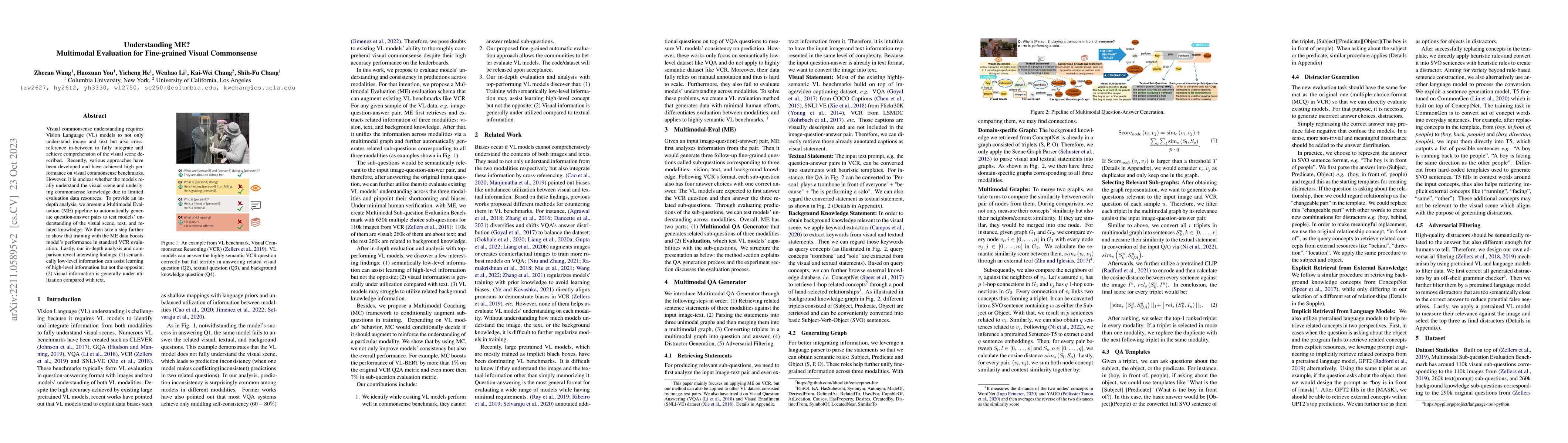 Thumbnail for Understanding ME? Multimodal Evaluation for Fine-grained Visual
  Commonsense