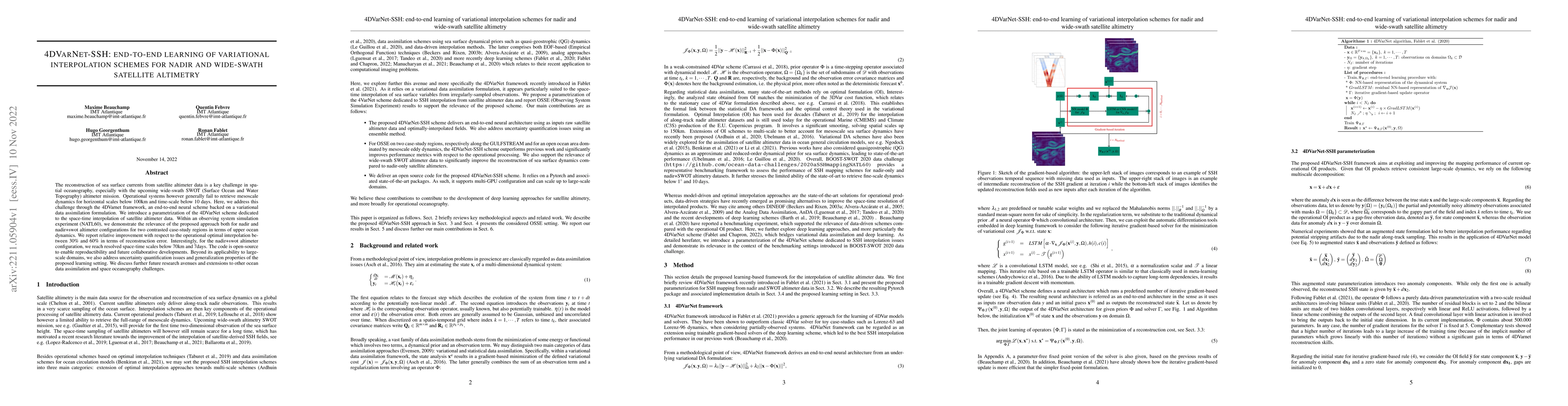 Thumbnail for 4DVarNet-SSH: end-to-end learning of variational interpolation schemes
  for nadir and wide-swath satellite altimetry