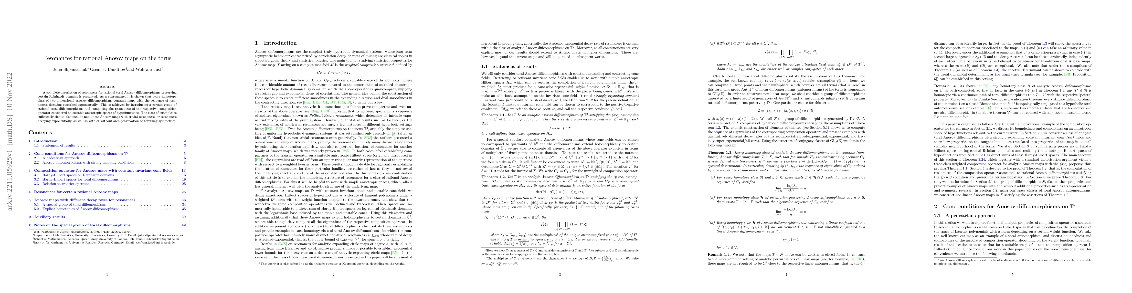 Thumbnail for Resonances for rational Anosov maps on the torus