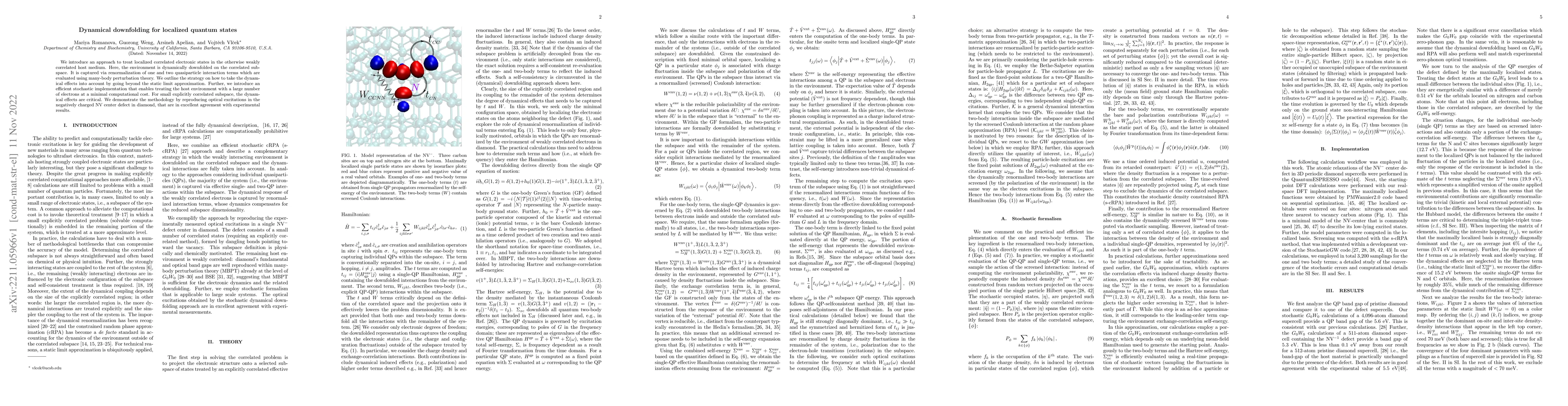 Thumbnail for Dynamical downfolding for localized quantum states