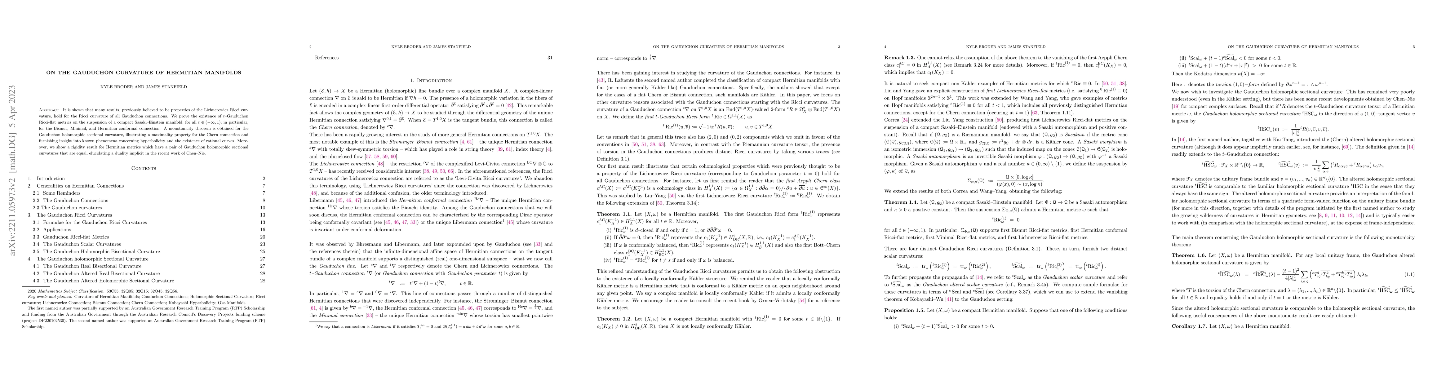 Thumbnail for On the Gauduchon Curvature of Hermitian Manifolds