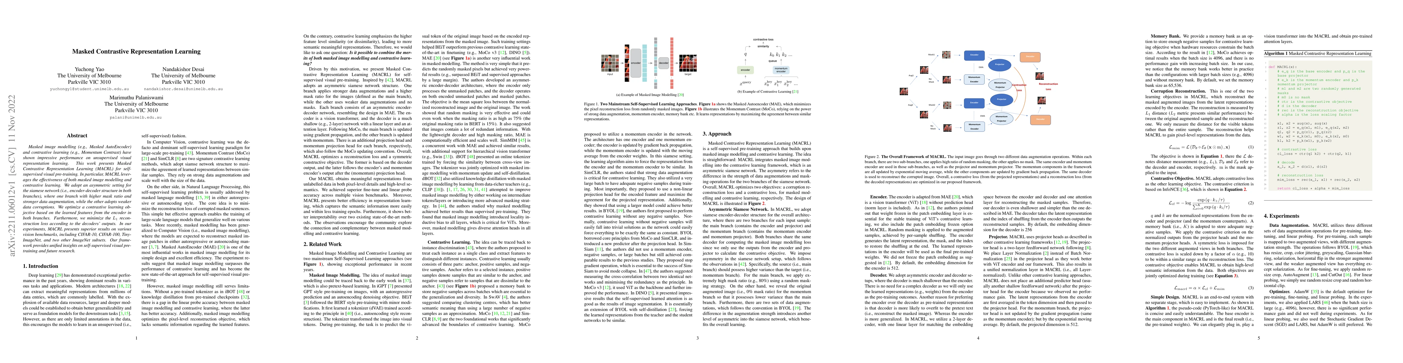 Thumbnail for Masked Contrastive Representation Learning