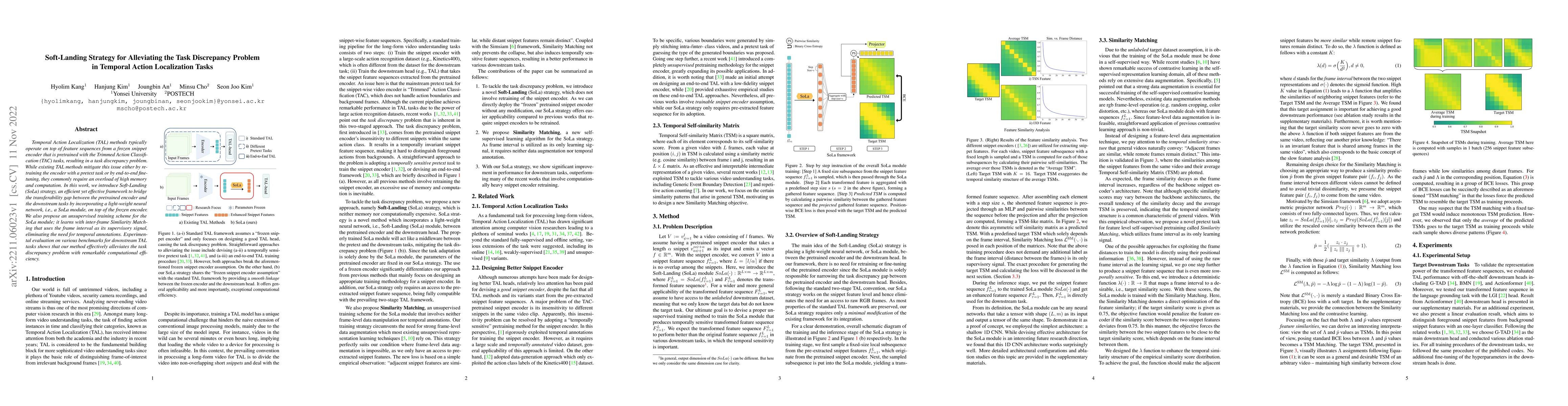 Thumbnail for Soft-Landing Strategy for Alleviating the Task Discrepancy Problem in
  Temporal Action Localization Tasks