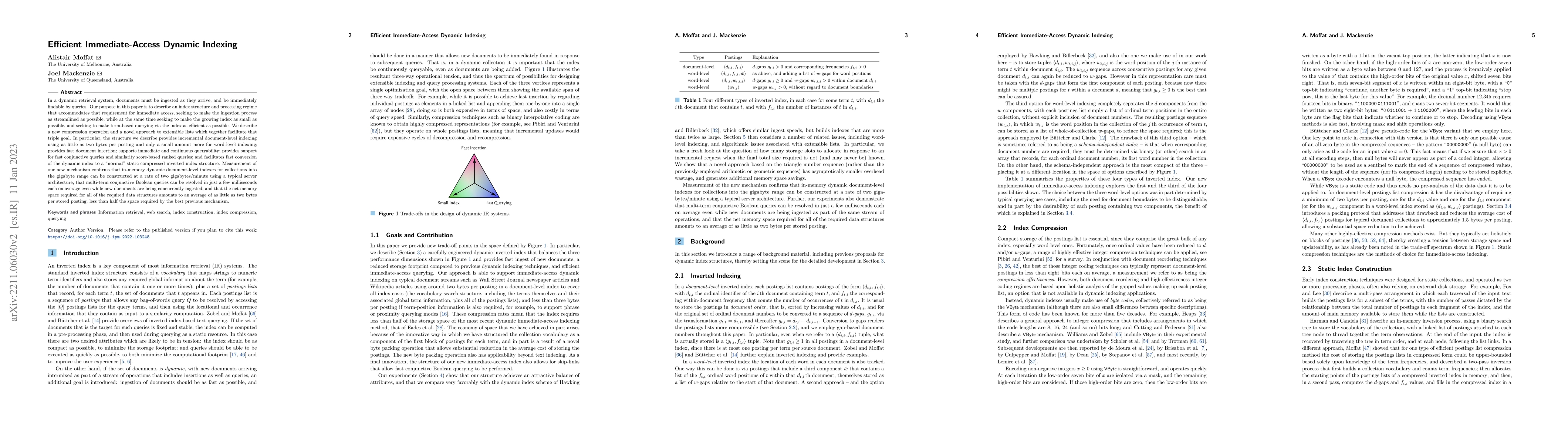Thumbnail for Efficient Immediate-Access Dynamic Indexing