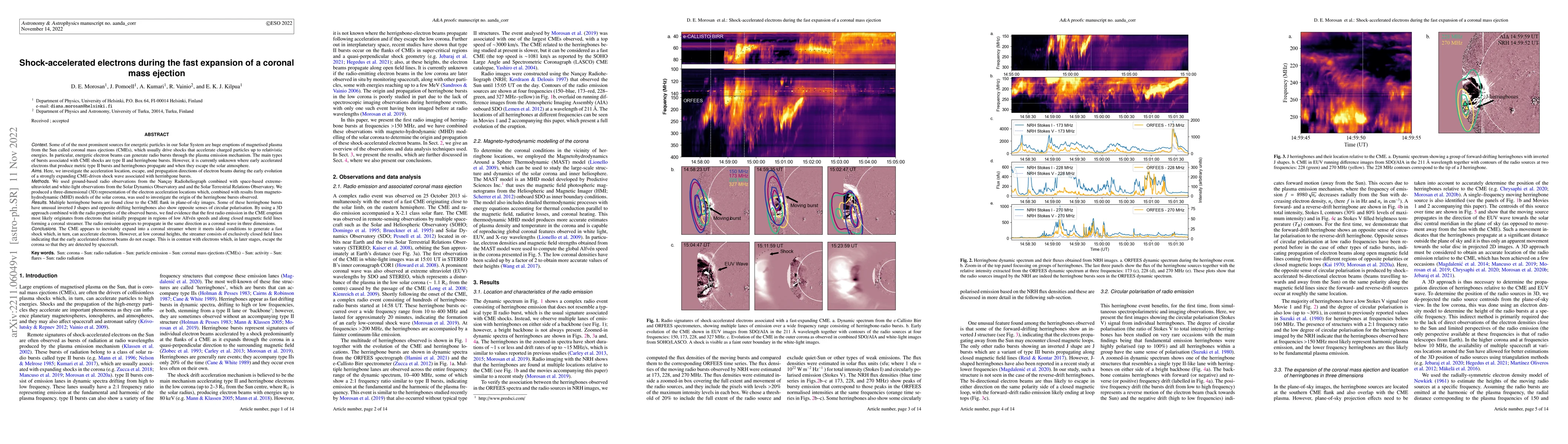 Thumbnail for Shock-accelerated electrons during the fast expansion of a coronal mass
  ejection