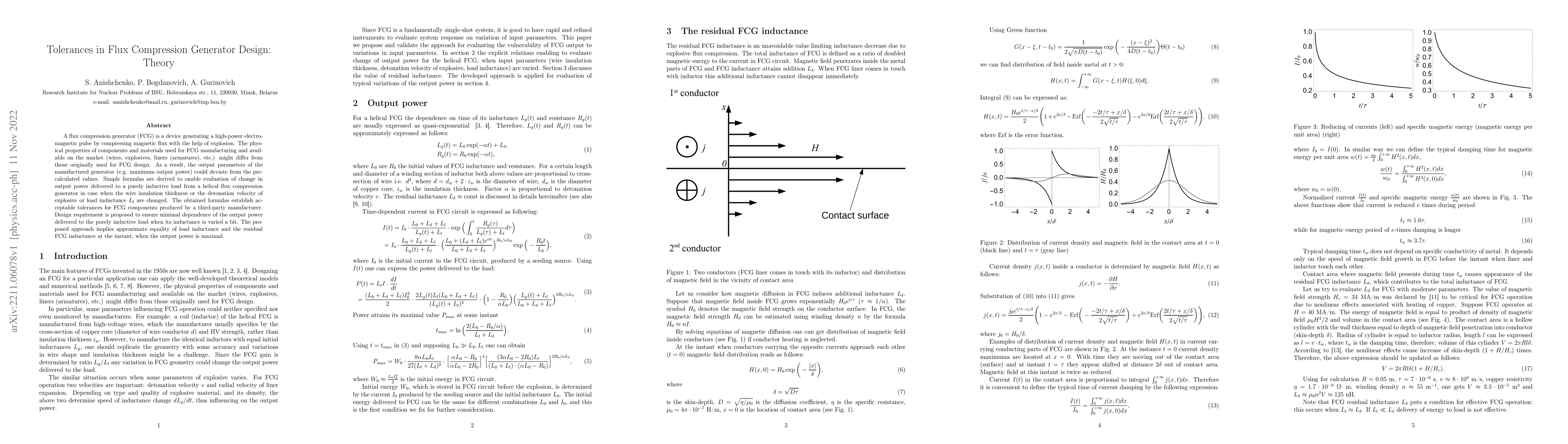Thumbnail for Tolerances in Flux Compression Generator Design: Theory