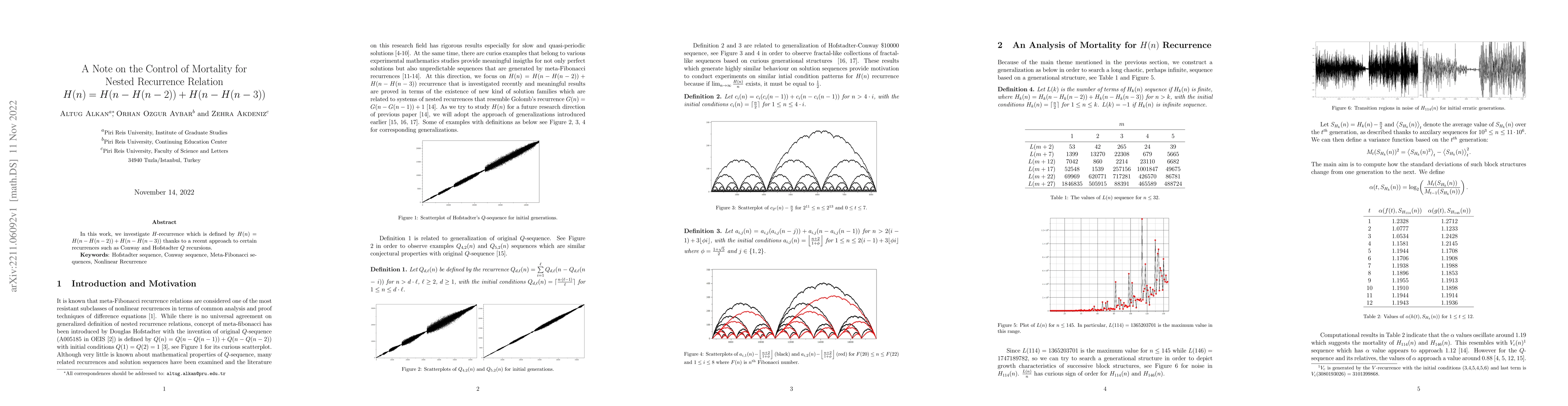 Thumbnail for A Note on the Control of Mortality for Nested Recurrence Relation
  $H(n)=H(n-H(n-2))+H(n-H(n-3))$