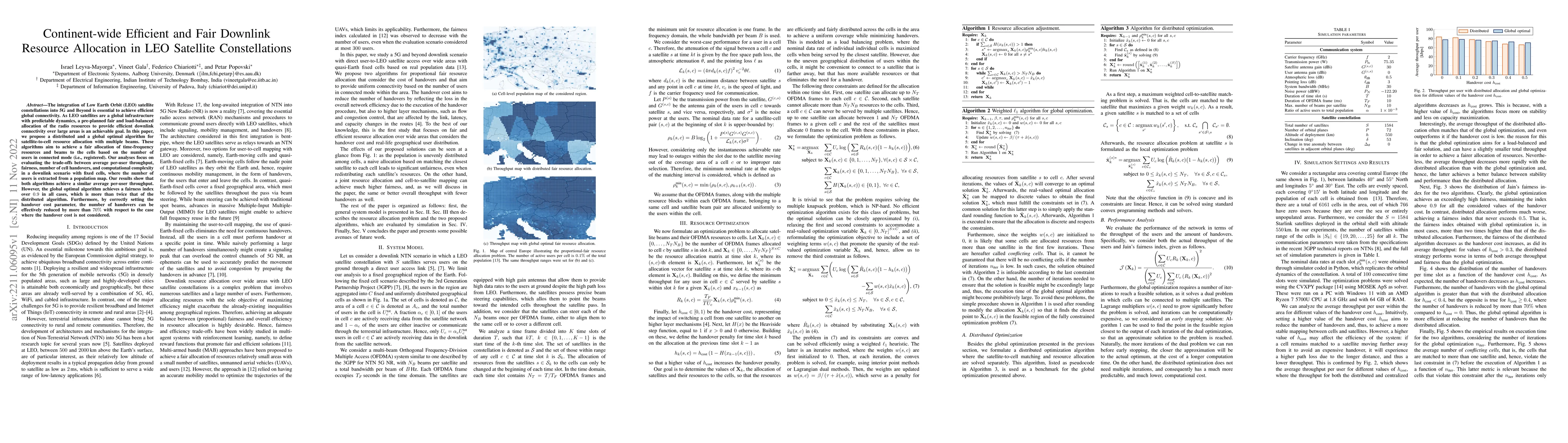 Thumbnail for Continent-wide Efficient and Fair Downlink Resource Allocation in LEO
  Satellite Constellations