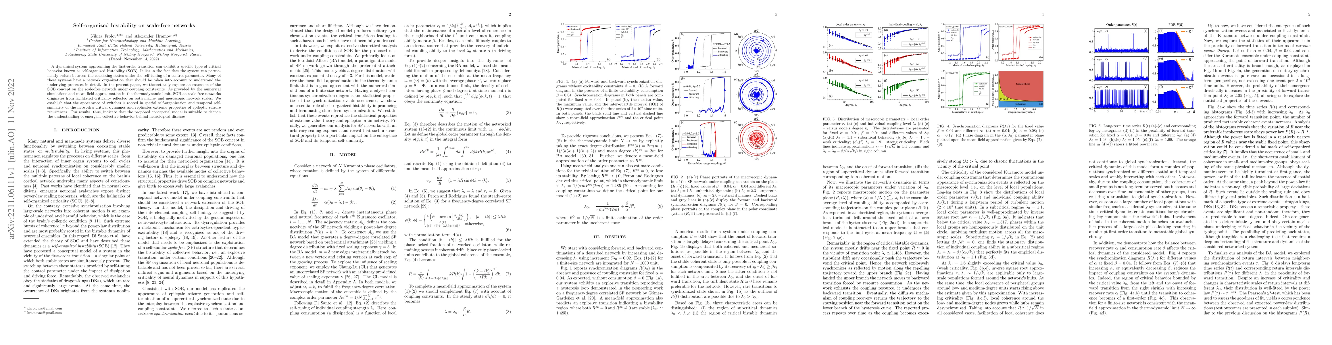 Thumbnail for Self-organized bistability on scale-free networks