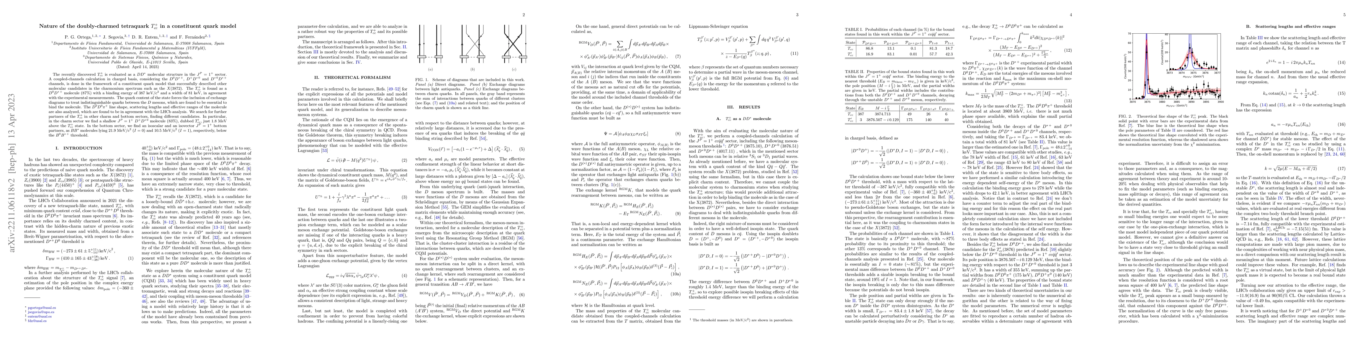 Thumbnail for Nature of the doubly-charmed tetraquark $T_{cc}^+$ in a constituent
  quark model