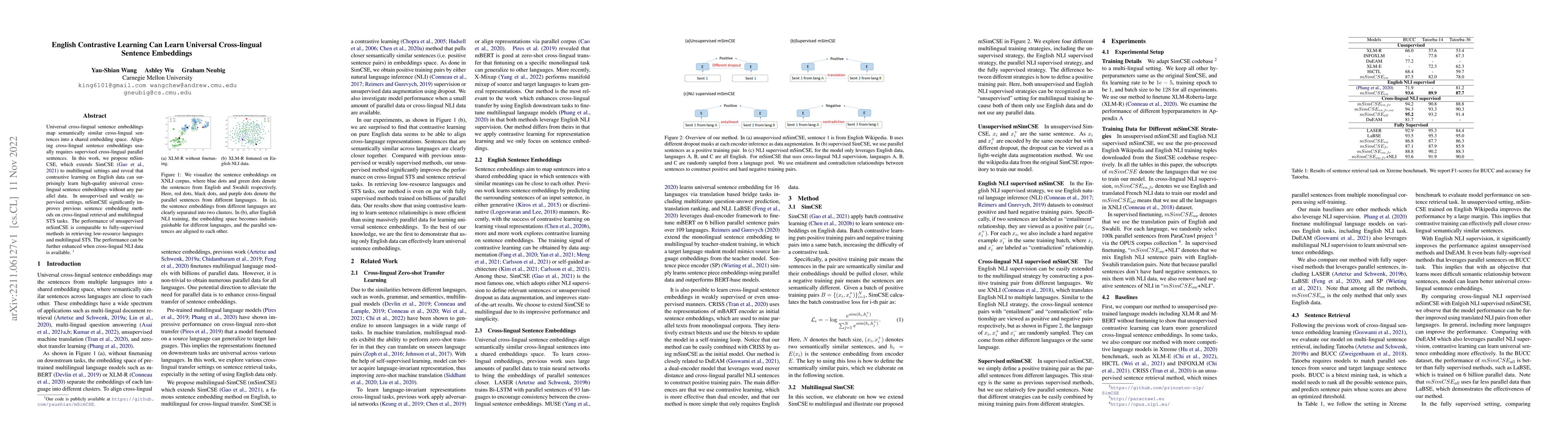 Thumbnail for English Contrastive Learning Can Learn Universal Cross-lingual Sentence
  Embeddings