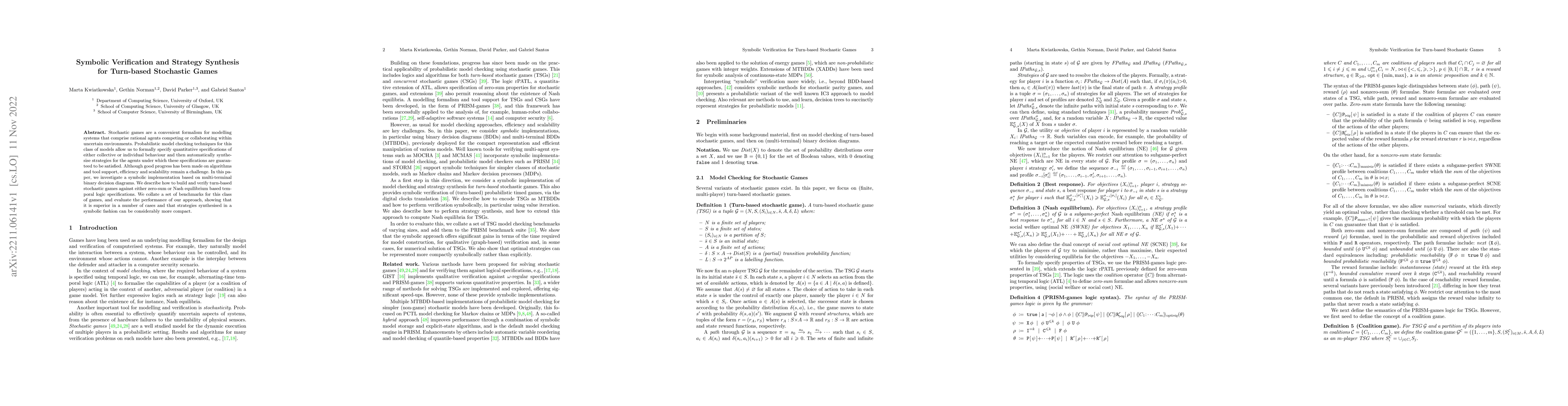Thumbnail for Symbolic Verification and Strategy Synthesis for Turn-based Stochastic
  Games
