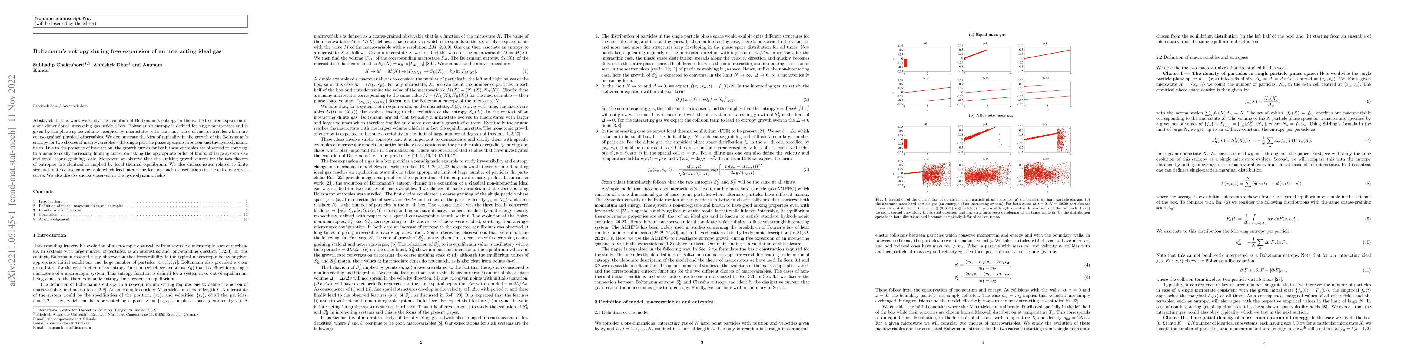 Thumbnail for Boltzmann's entropy during free expansion of an interacting ideal gas