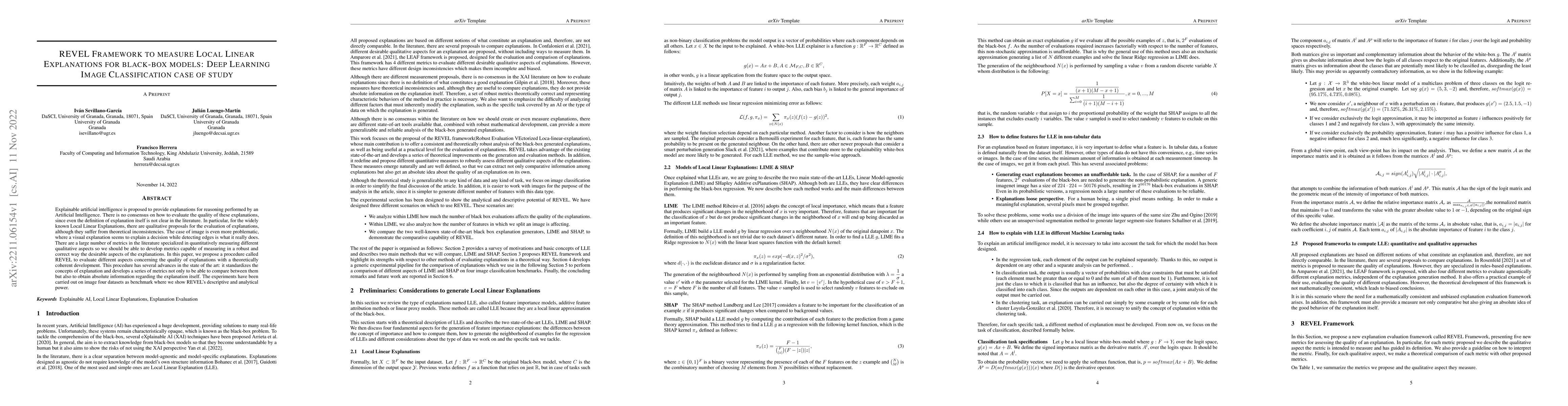 Thumbnail for REVEL Framework to measure Local Linear Explanations for black-box
  models: Deep Learning Image Classification case of study