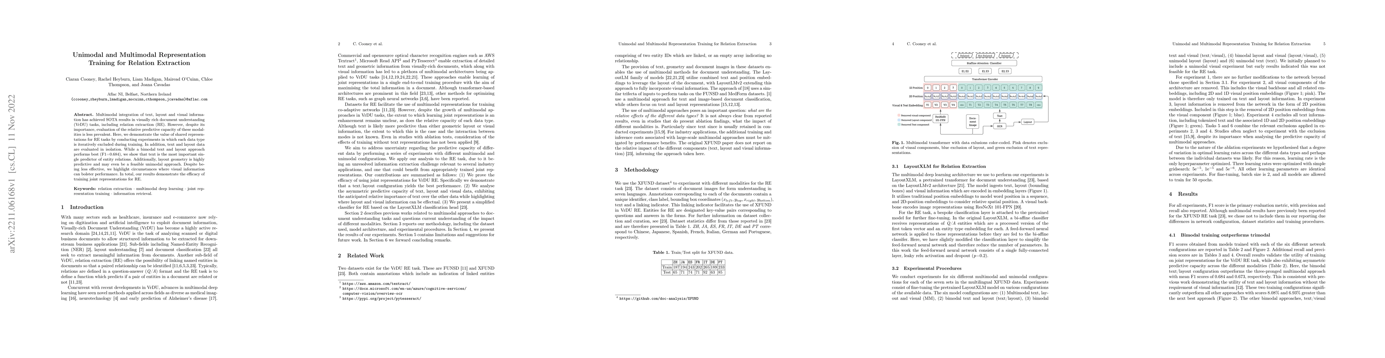 Thumbnail for Unimodal and Multimodal Representation Training for Relation Extraction