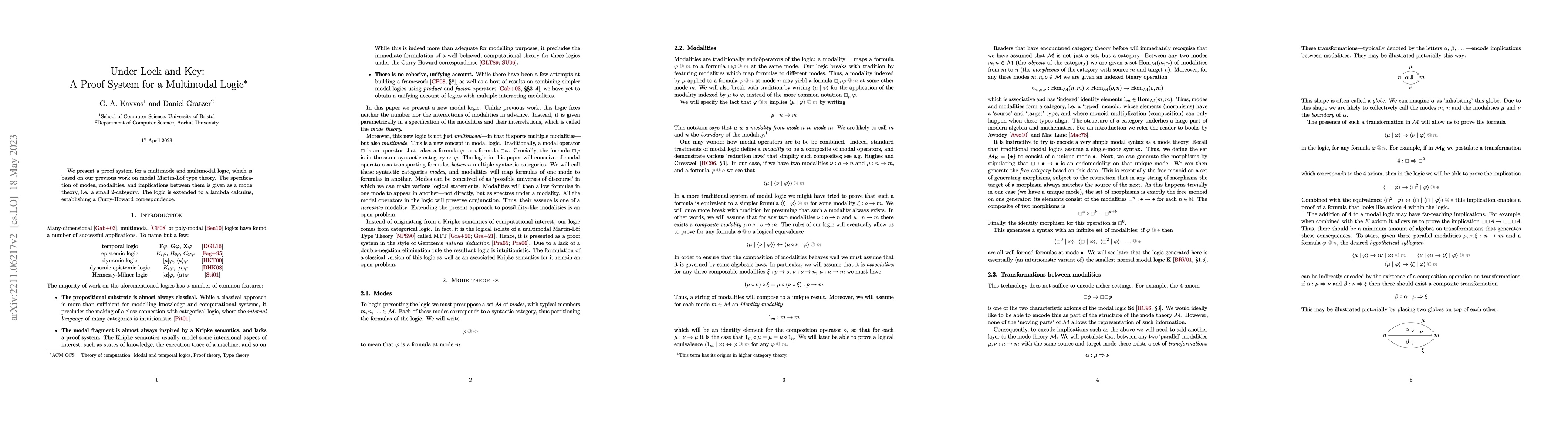 Thumbnail for Under Lock and Key: A Proof System for a Multimodal Logic