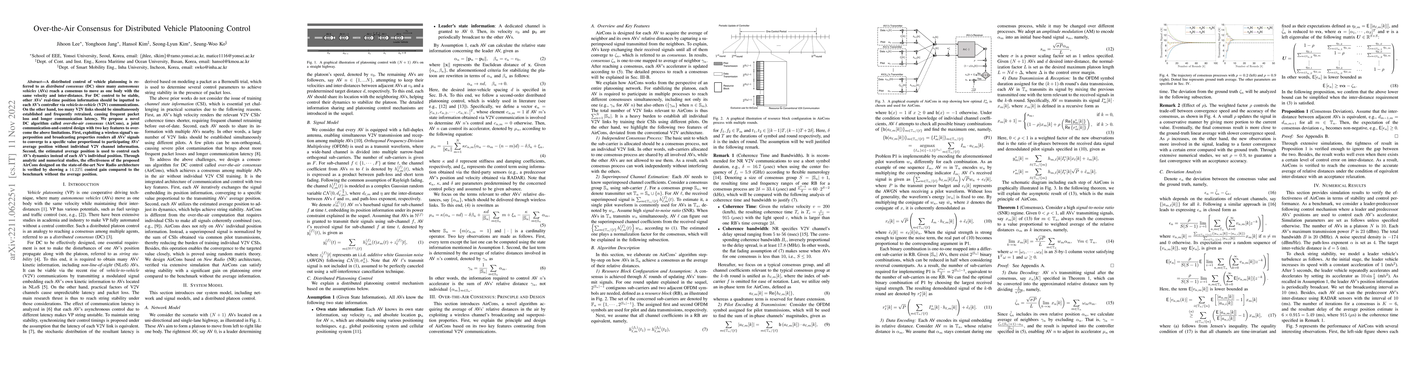 Thumbnail for Over-the-Air Consensus for Distributed Vehicle Platooning Control
  (Extended version)