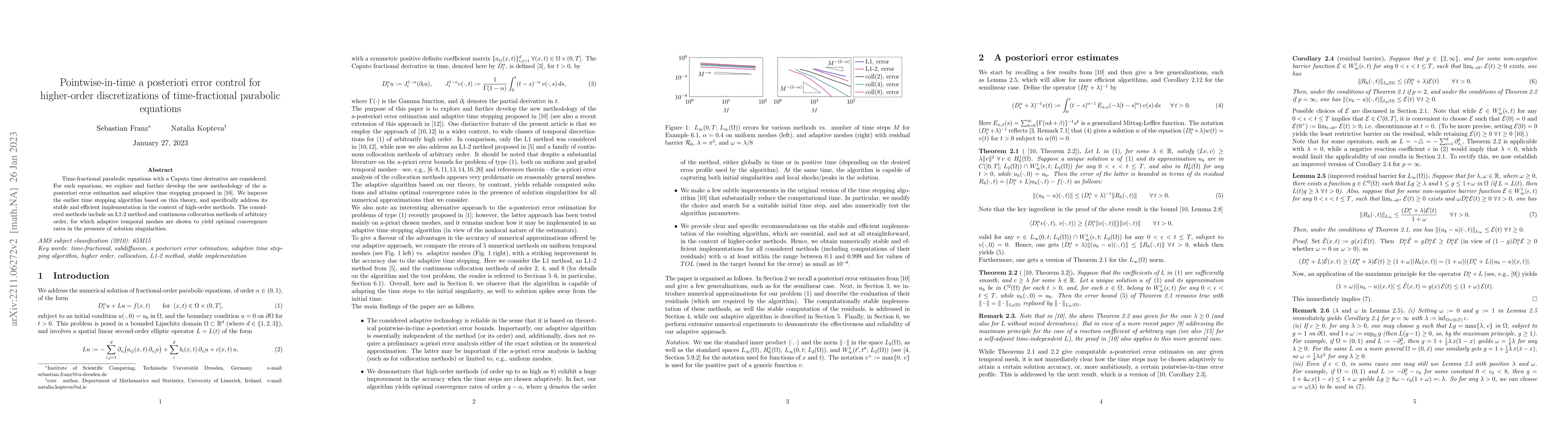 Thumbnail for Pointwise-in-time a posteriori error control for higher-order
  discretizations of time-fractional parabolic equations
