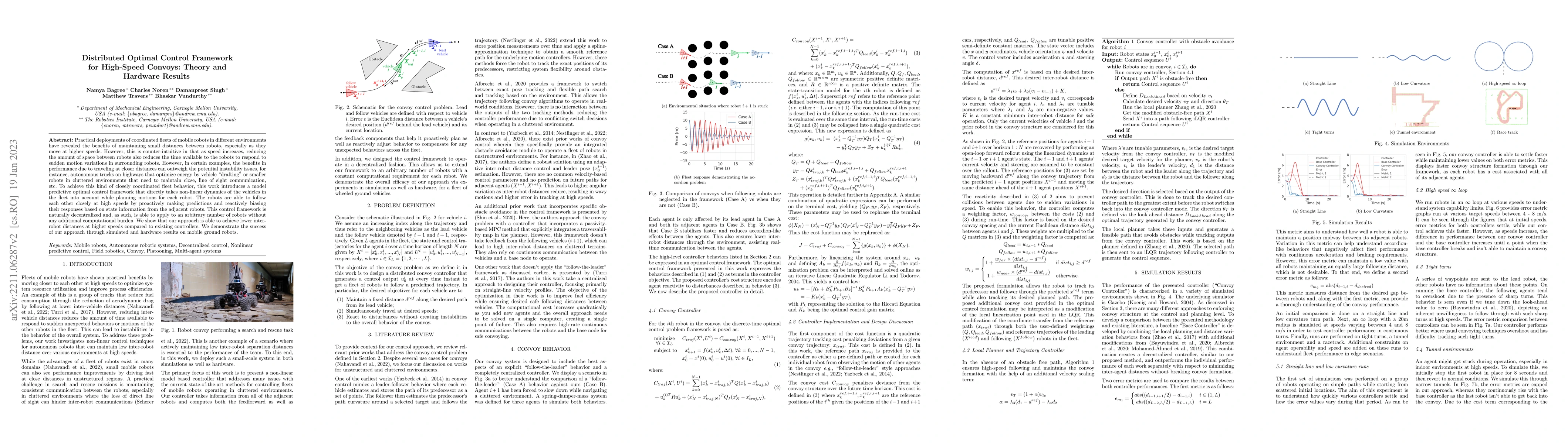 Thumbnail for Distributed Optimal Control Framework for High-Speed Convoys: Theory and
  Hardware Results