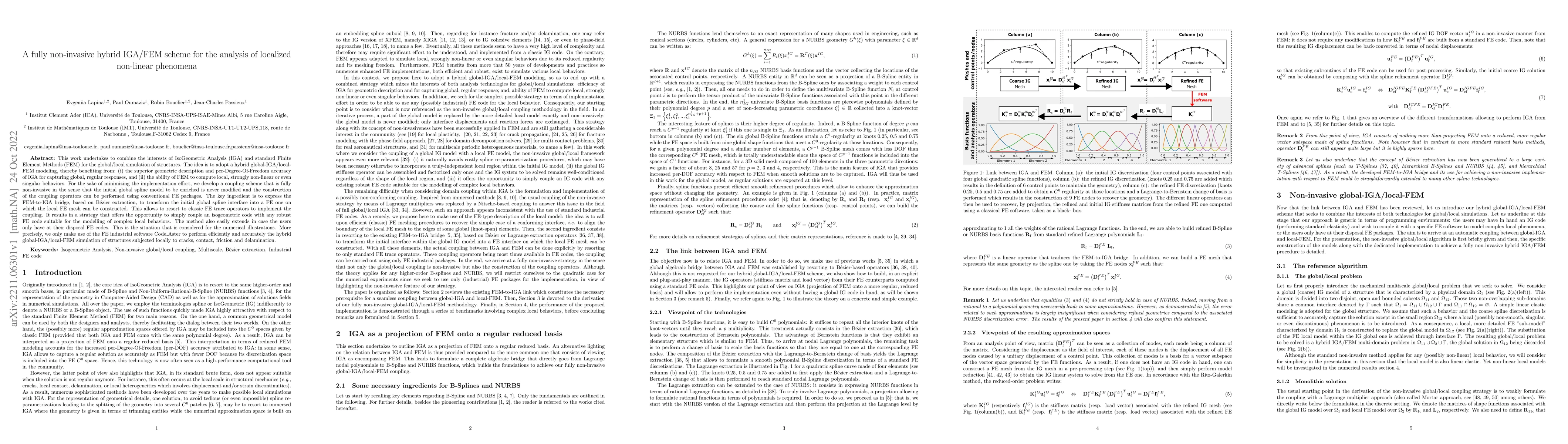 Thumbnail for A fully non-invasive hybrid IGA/FEM scheme for the analysis of localized
  non-linear phenomena