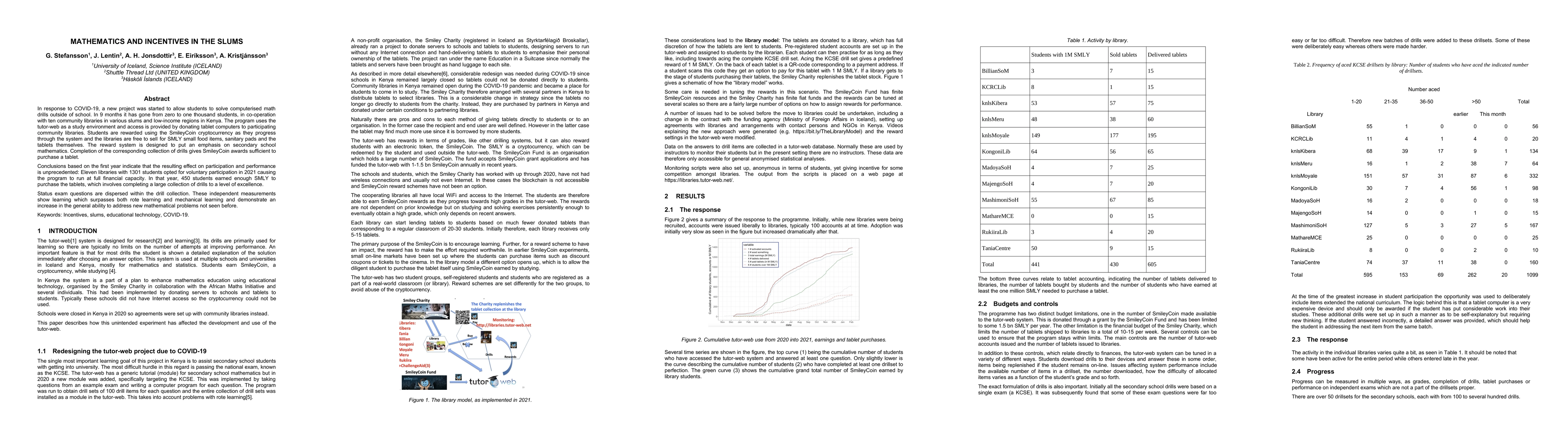 Thumbnail for Mathematics and incentives in the slums