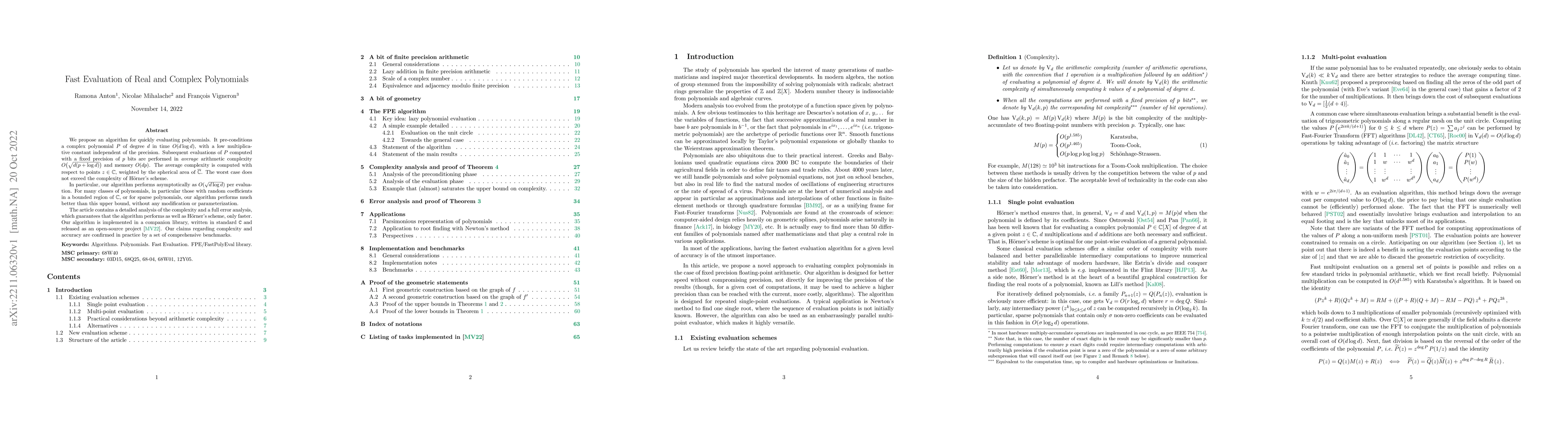 Thumbnail for Fast Evaluation of Real and Complex Polynomials