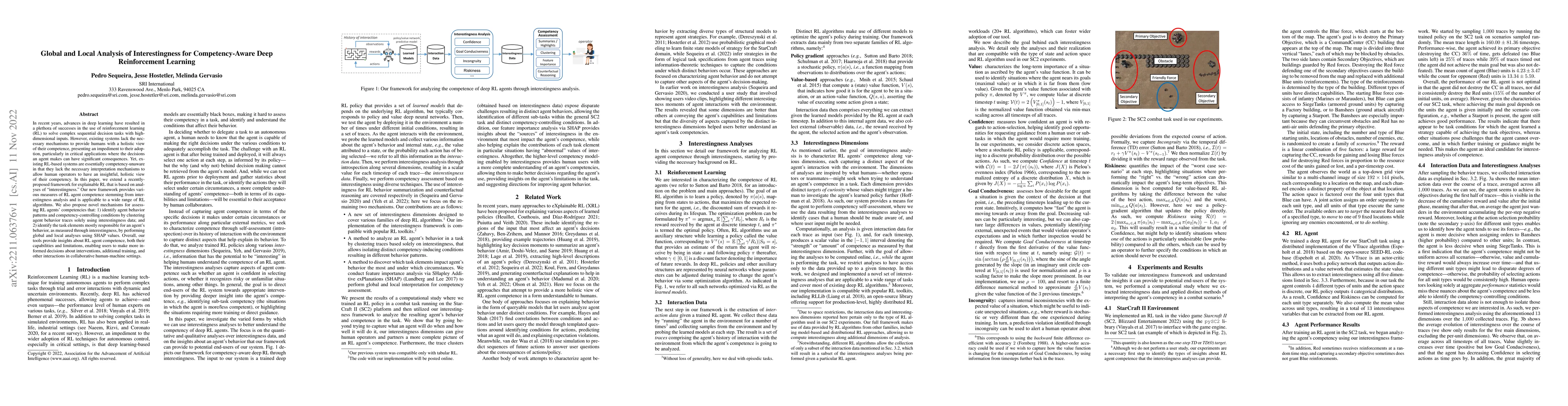 Thumbnail for Global and Local Analysis of Interestingness for Competency-Aware Deep
  Reinforcement Learning