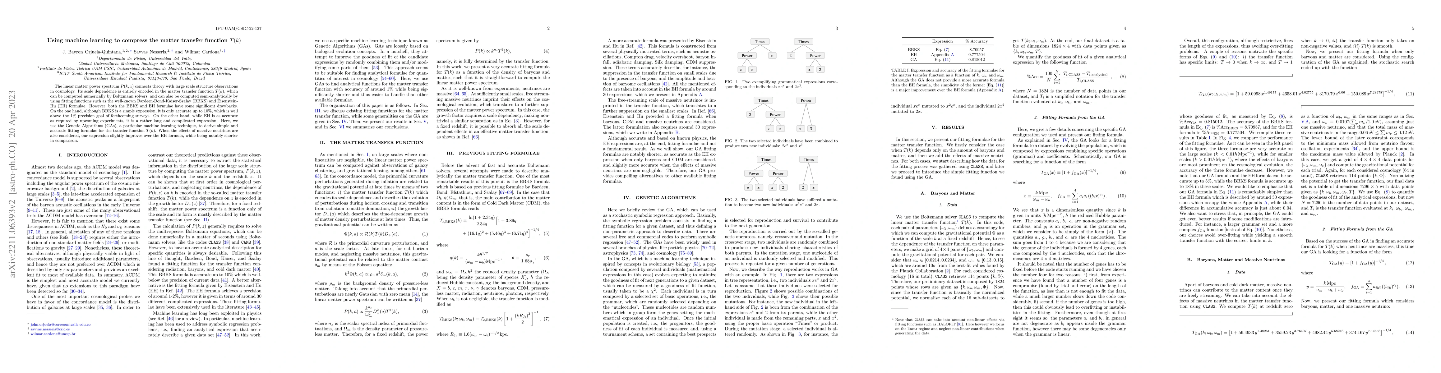 Thumbnail for Using machine learning to compress the matter transfer function $T(k)$