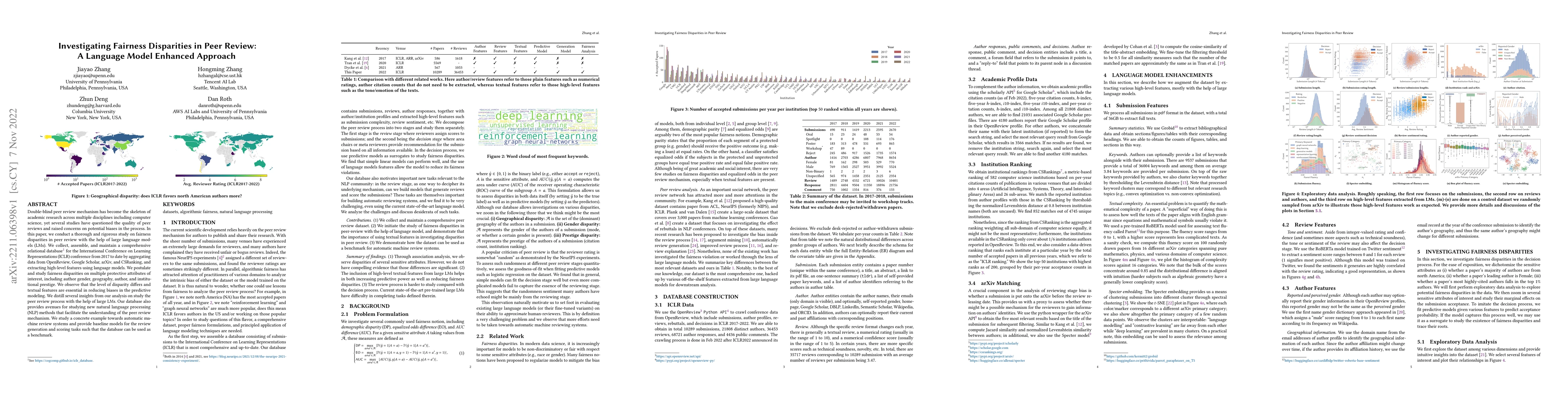 Thumbnail for Investigating Fairness Disparities in Peer Review: A Language Model
  Enhanced Approach