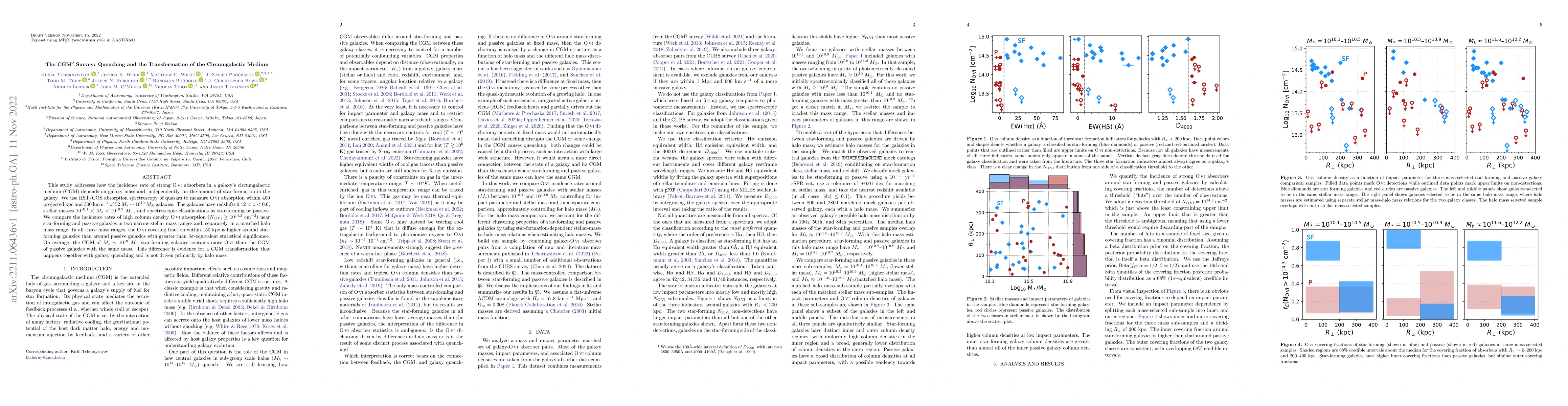 Thumbnail for The CGM$^2$ Survey: Quenching and the Transformation of the
  Circumgalactic Medium