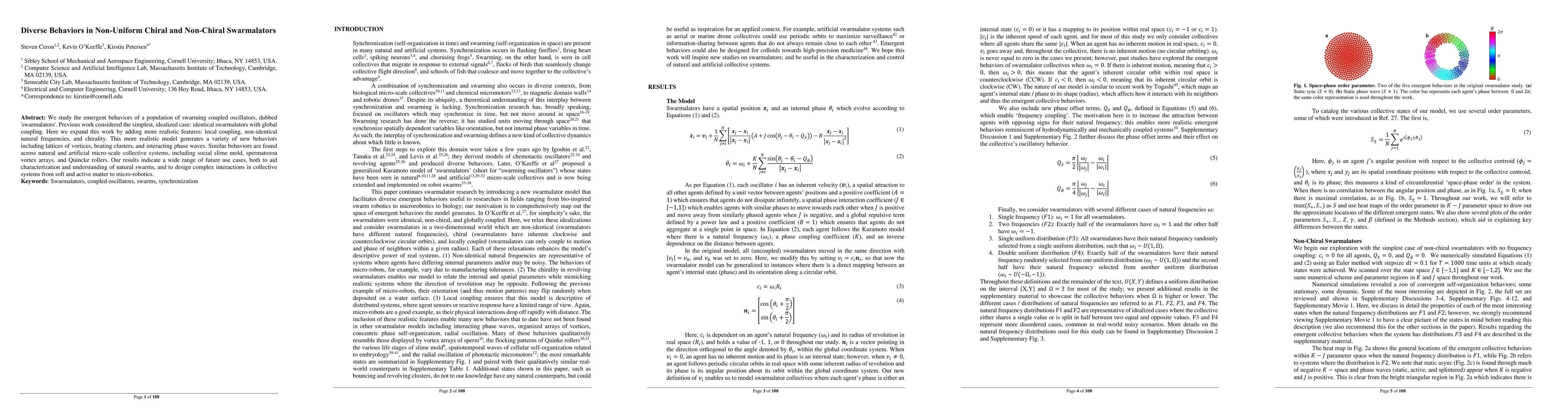 Thumbnail for Diverse Behaviors in Non-Uniform Chiral and Non-Chiral Swarmalators