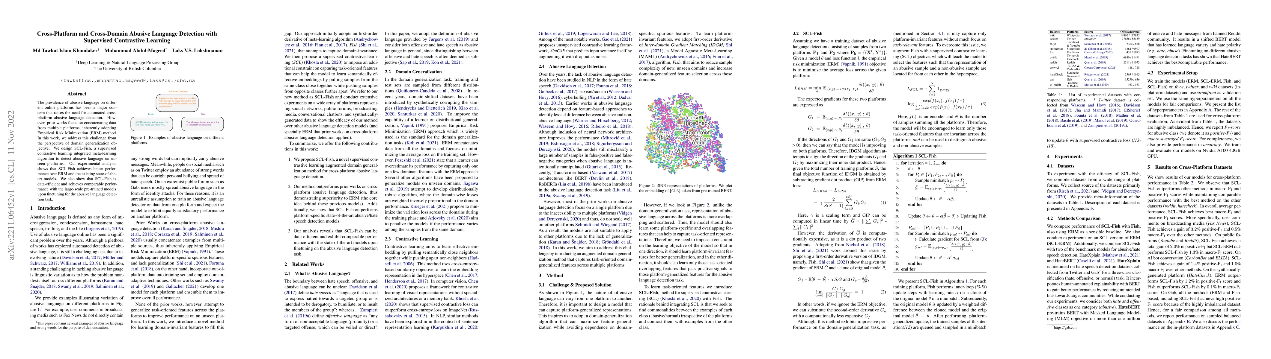 Thumbnail for Cross-Platform and Cross-Domain Abusive Language Detection with
  Supervised Contrastive Learning