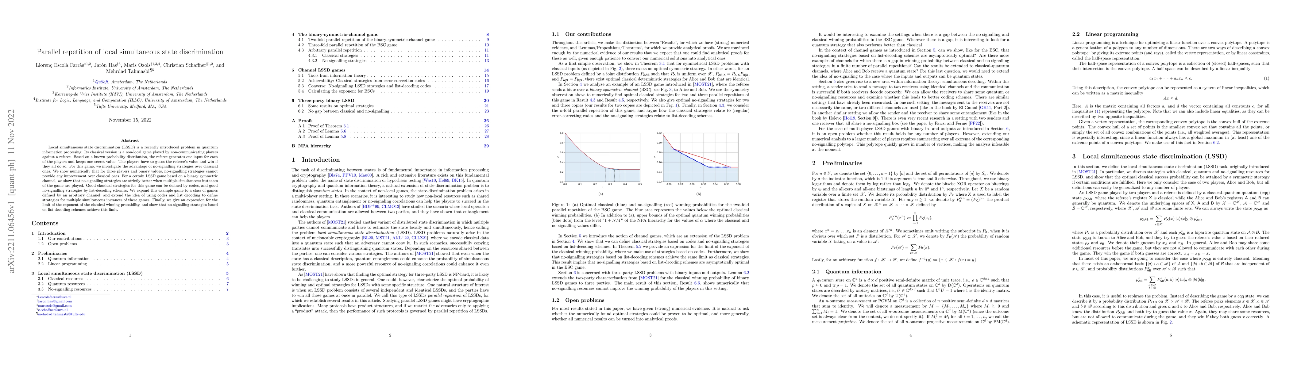 Thumbnail for Parallel repetition of local simultaneous state discrimination