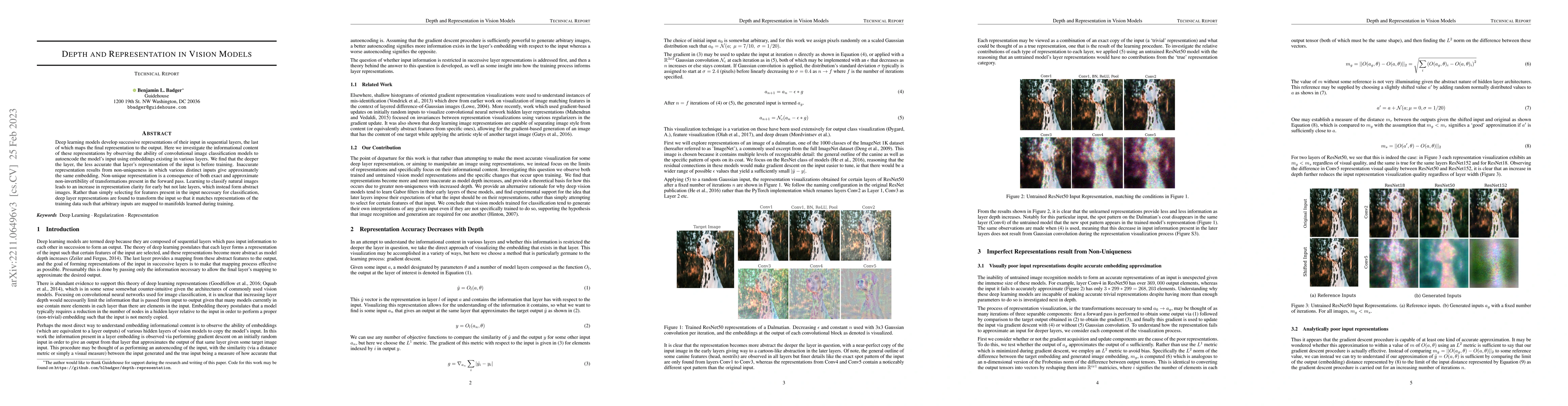 Thumbnail for Depth and Representation in Vision Models