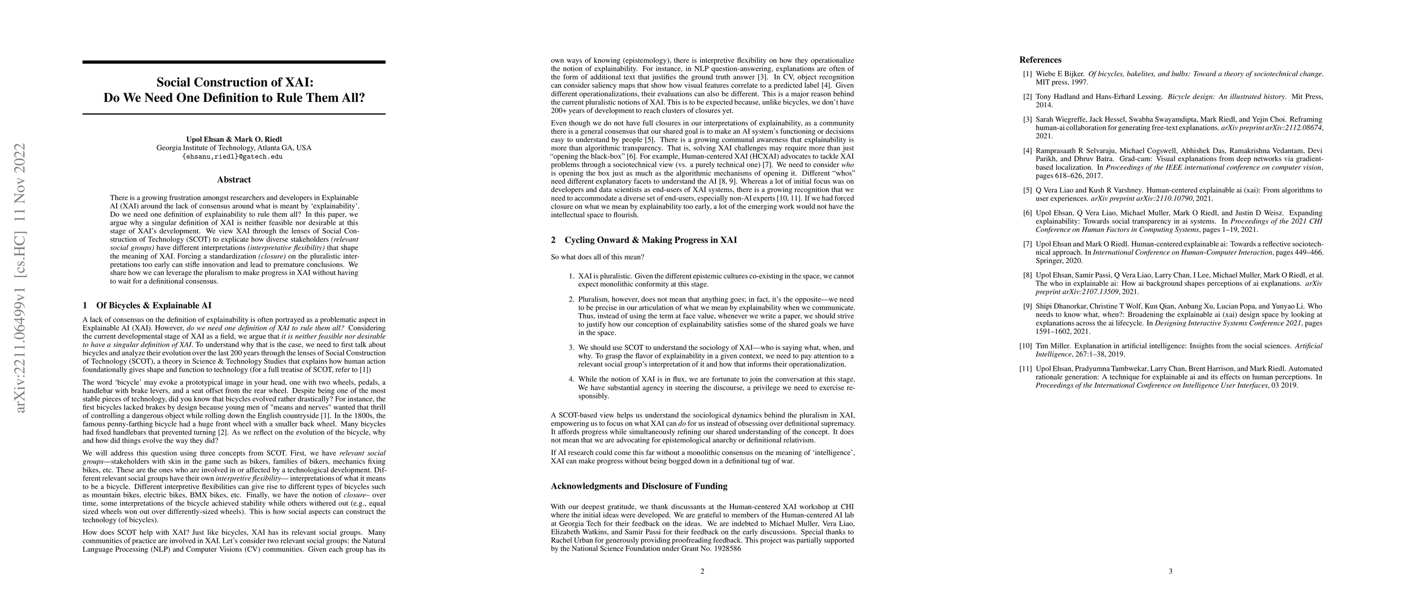 Thumbnail for Social Construction of XAI: Do We Need One Definition to Rule Them All?