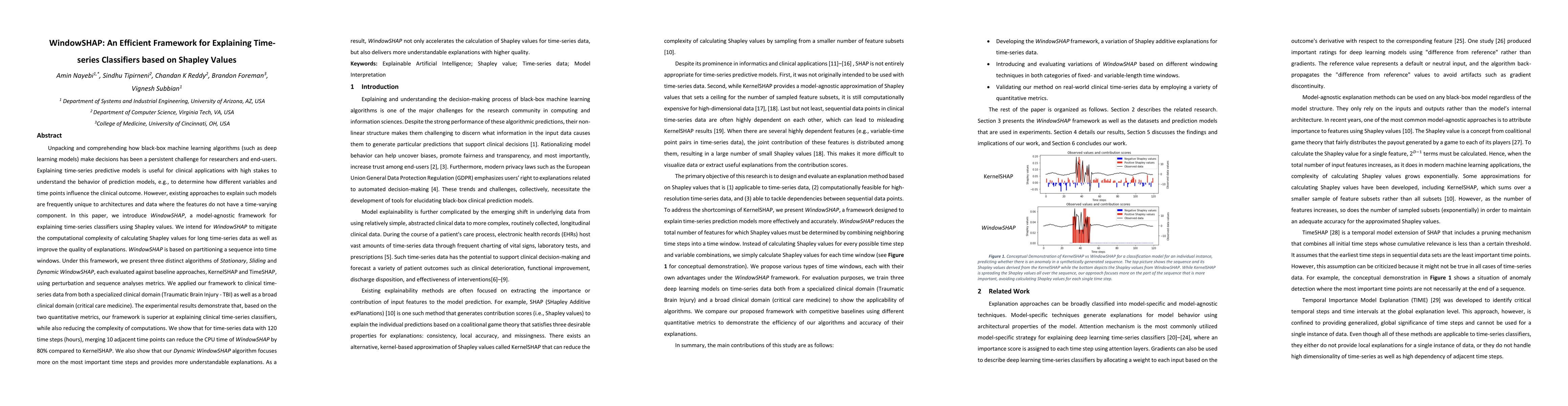 Thumbnail for WindowSHAP: An Efficient Framework for Explaining Time-series
  Classifiers based on Shapley Values