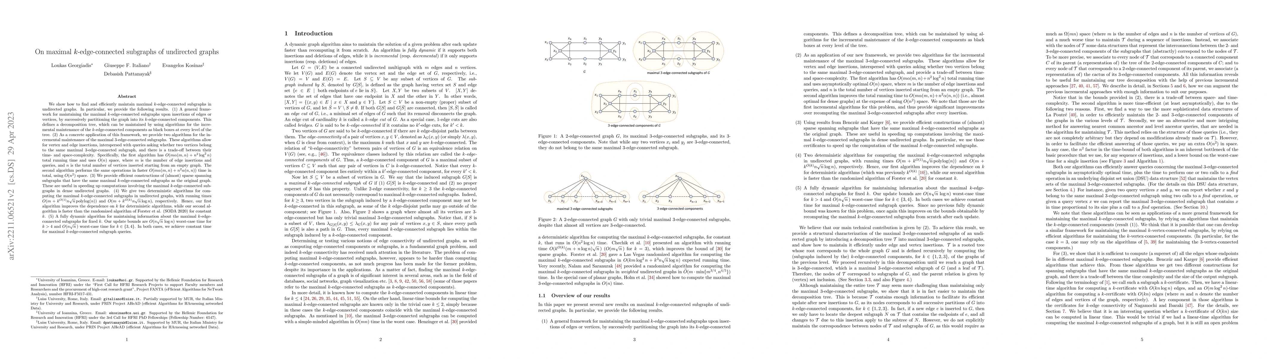 Thumbnail for On maximal k-edge-connected subgraphs of undirected graphs