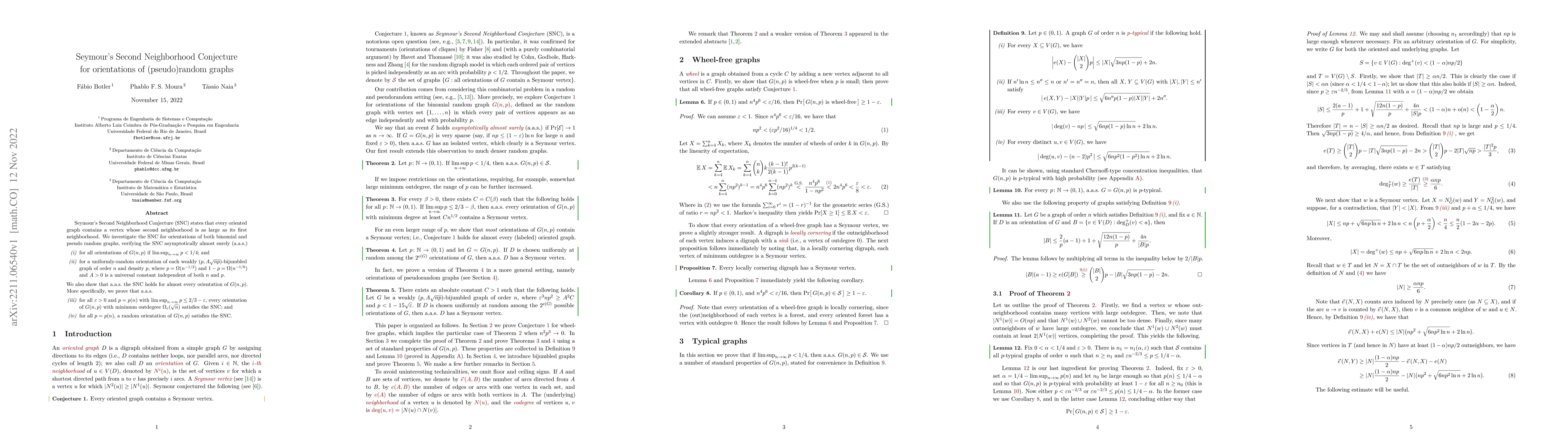 Thumbnail for Seymour's Second Neighborhood Conjecture for orientations of
  (pseudo)random graphs