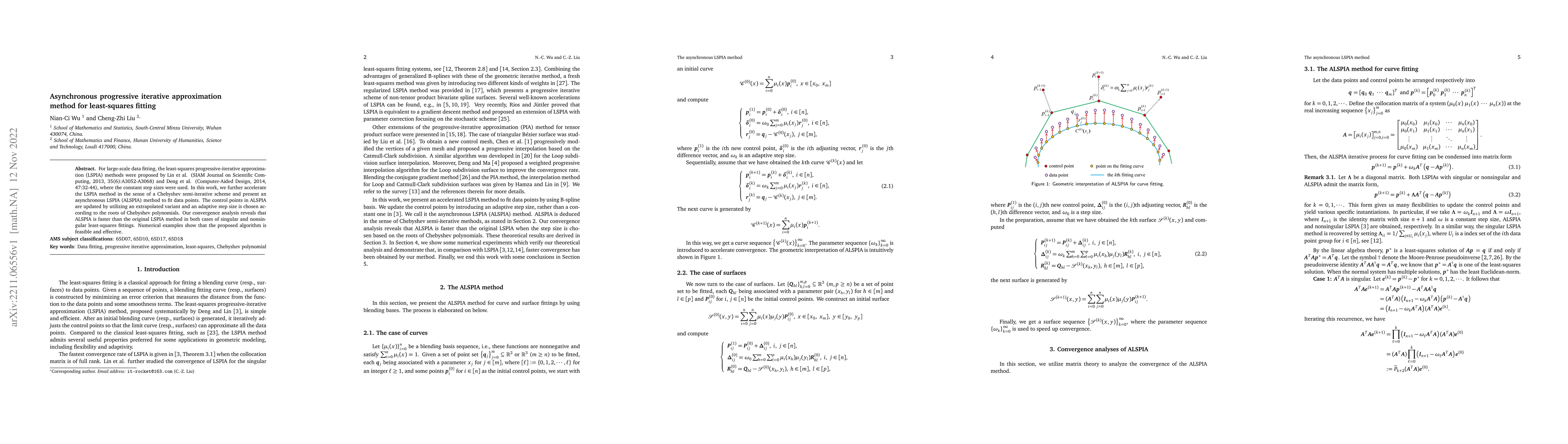 Thumbnail for Asynchronous progressive iterative approximation method for
  least-squares fitting