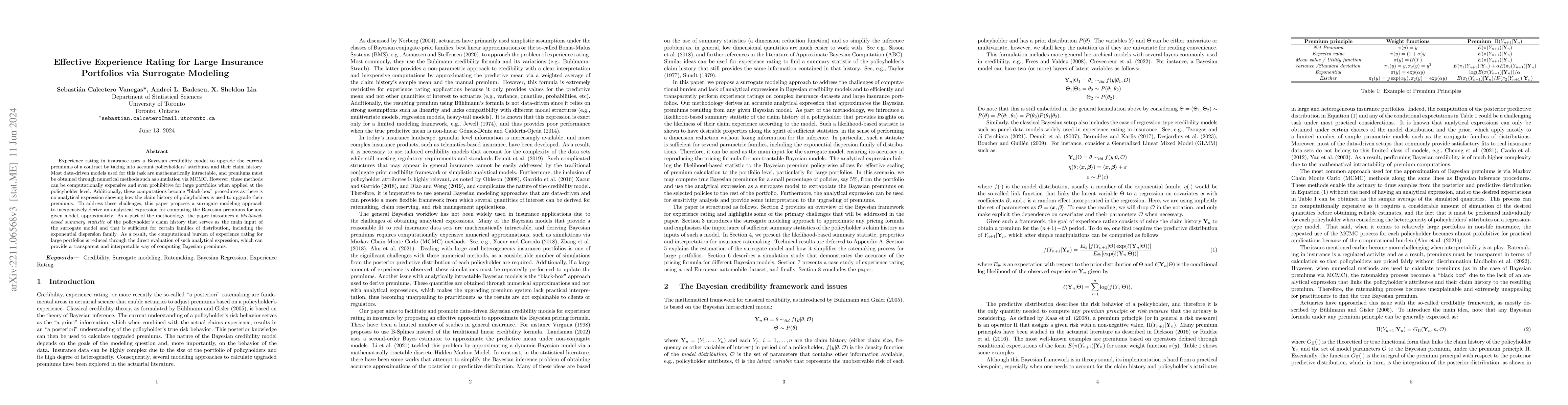 Thumbnail for Effective experience rating for large insurance portfolios via surrogate
  modeling