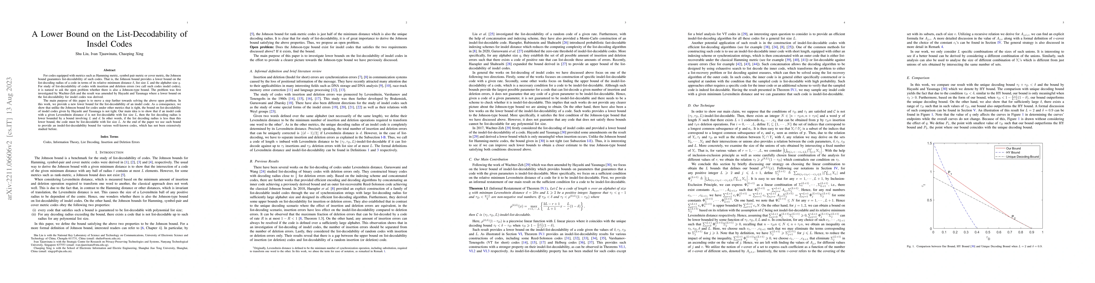 Thumbnail for A Lower Bound on the List-Decodability of Insdel Codes