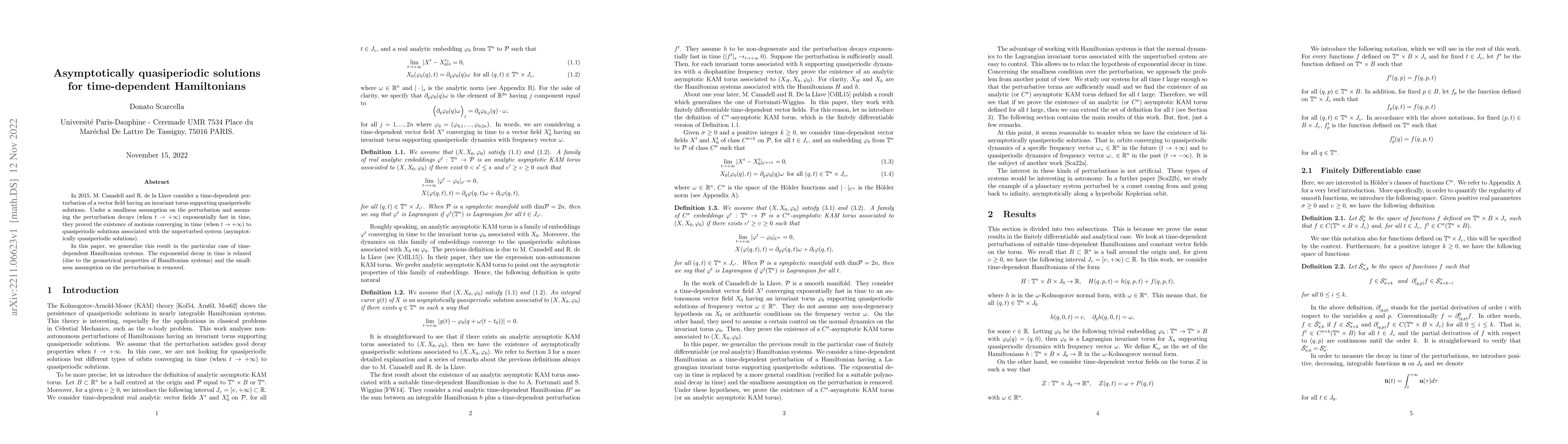 Thumbnail for Asymptotically quasiperiodic solutions for time-dependent Hamiltonians