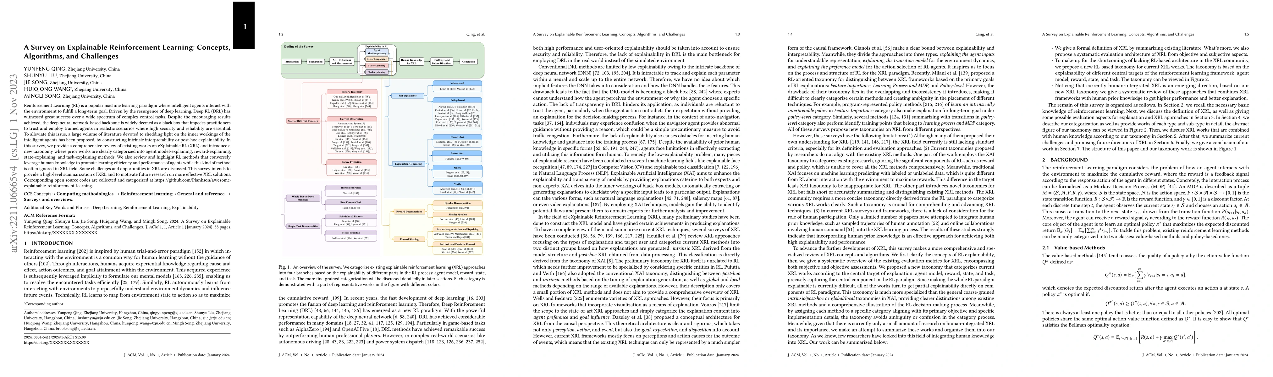Thumbnail for A Survey on Explainable Reinforcement Learning: Concepts, Algorithms,
  Challenges