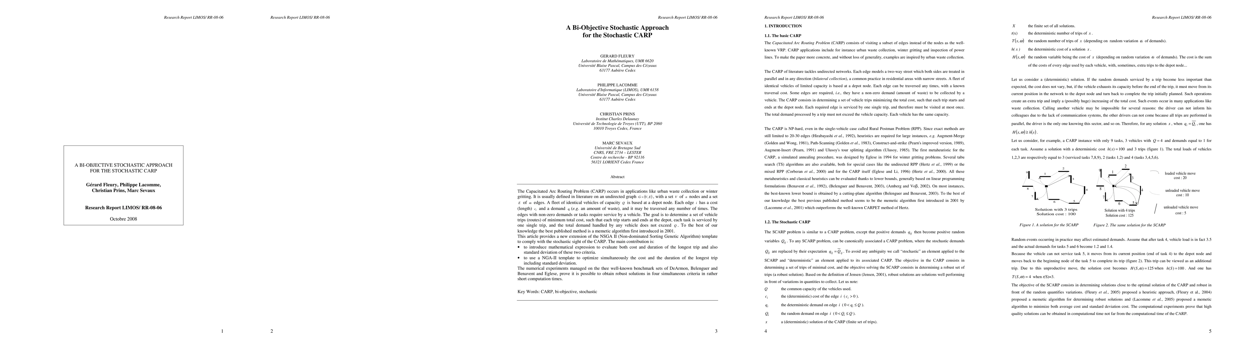 Thumbnail for A bi-objective stochastic approach for the stochastic CARP